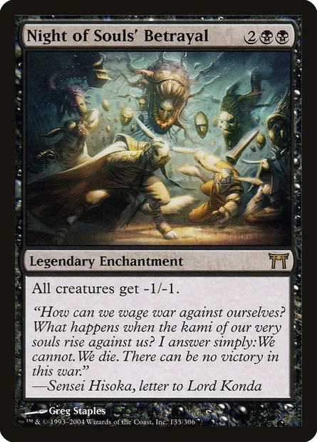 Night of Souls' Betrayal, Magic card CHK 133 — Champions of Kamigawa set