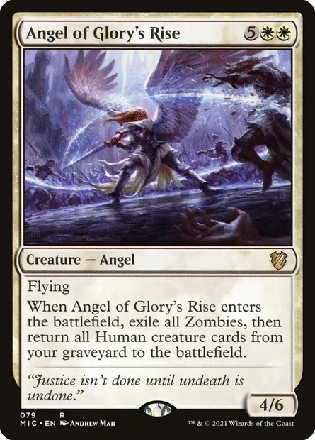 Angel of Glory's Rise, Magic card MIC 79 — Midnight Hunt Commander set