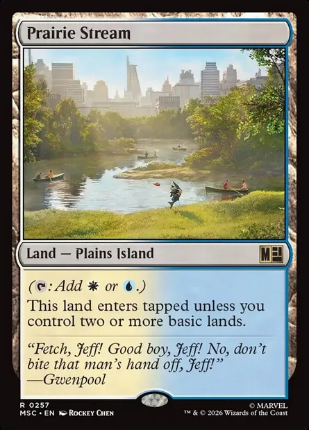 Prairie Stream, Magic card MSC 257 — Marvel Super Heroes Commander set