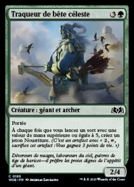 Traqueur de bête céleste, carte Magic WOE 185 — extension Wilds of Eldraine