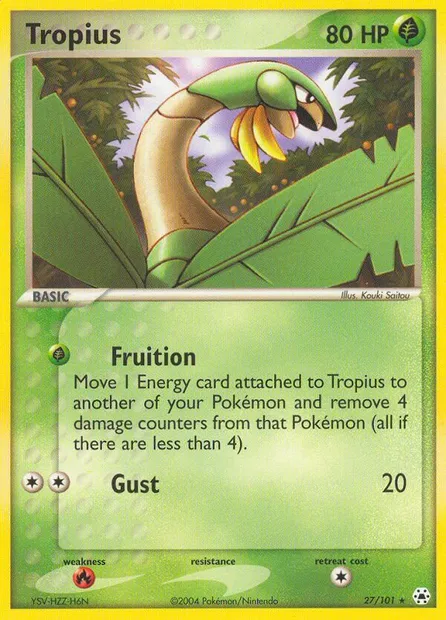 Tropius, Pokémon card HL 27 — Hidden Legends set
