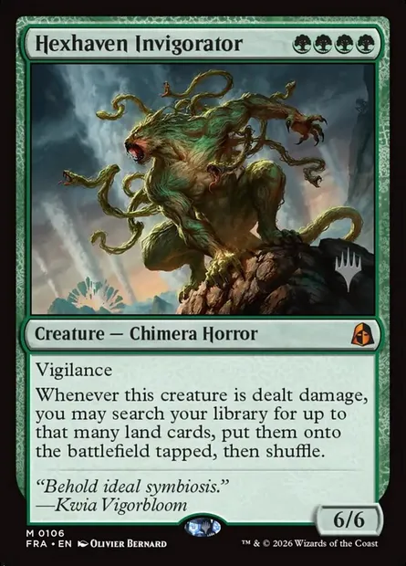 Invigorateur de Hexaven, carte Magic PFRA 106p — extension Reality Fracture Promos