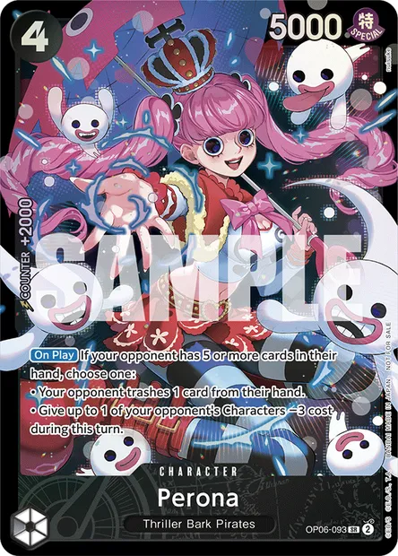 Perona, One Piece card OP06-093 — WINGS OF THE CAPTAIN set