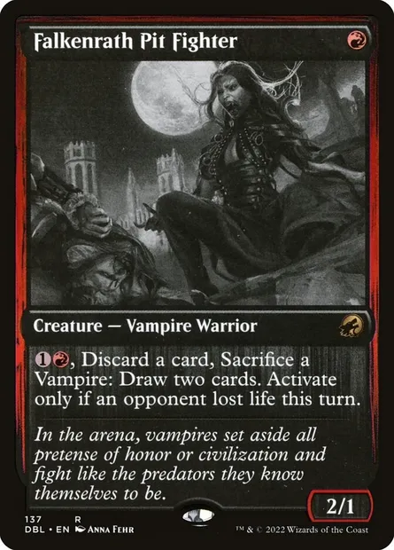 Falkenrath Pit Fighter, Magic card DBL 137 — Innistrad: Double Feature set