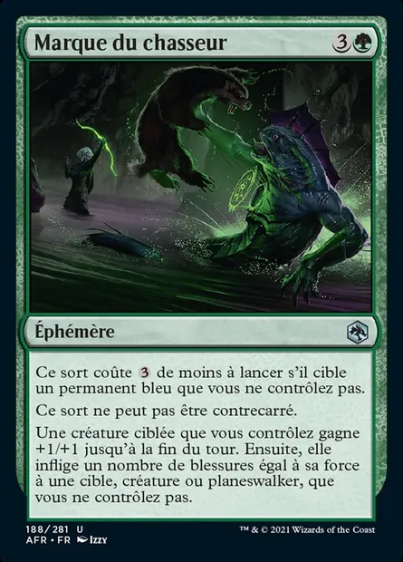 Marque du chasseur, carte Magic AFR 188 — extension Forgotten Realms: Aventures dans les Royaumes Oubliés