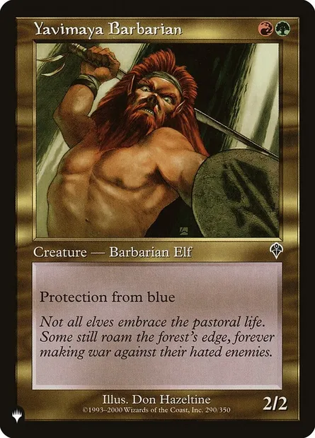 Yavimaya Barbarian, Magic card PLST INV-290 — The List set