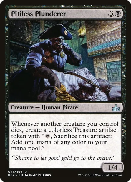 Pitiless Plunderer, Magic card RIX 81 — Rivals of Ixalan set