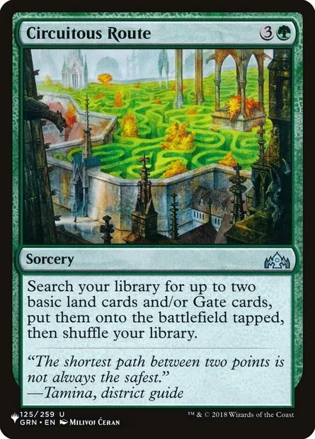 Chemin sinueux, carte Magic PLST GRN-125 — extension The List
