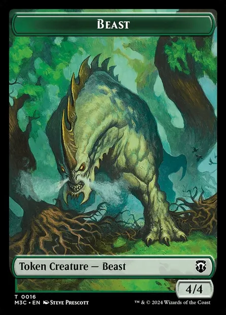 Beast, Magic card TM3C 16 — Modern Horizons 3 Commander Tokens set