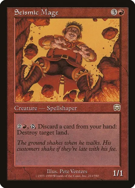 Seismic Mage, Magic card MMQ 211 — Mercadian Masques set
