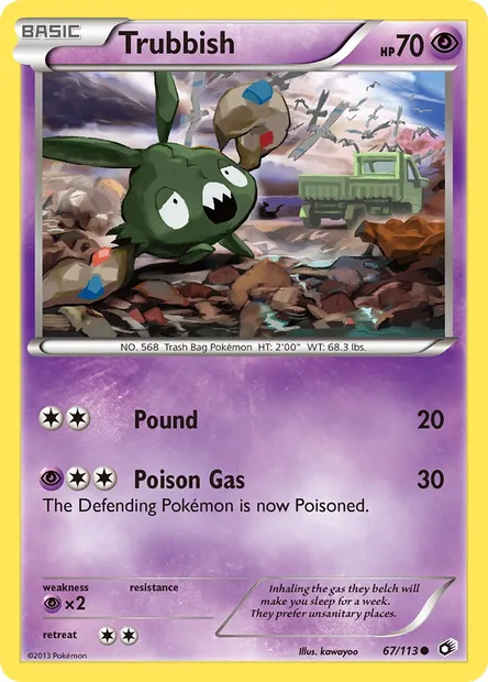 Trubbish, Pokémon card LTR 67 — Legendary Treasures set