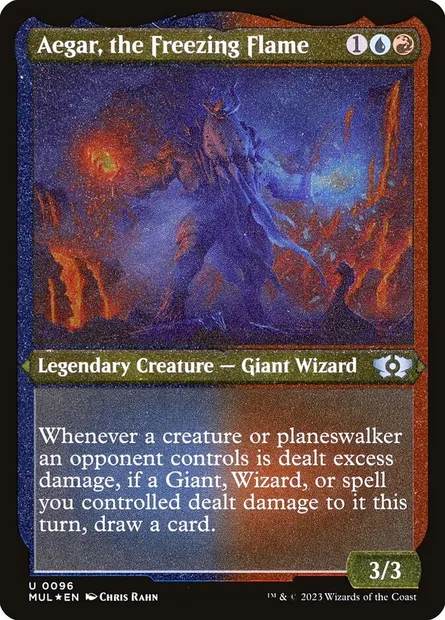 Aegar, the Freezing Flame, Magic card MUL 96 — Multiverse Legends set