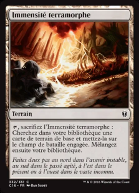 Immensité terramorphe, carte Magic C16 332 — extension Commander 2016