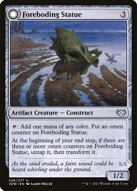 Foreboding Statue // Forsaken Thresher, Magic card VOW 256 — Innistrad: Crimson Vow set