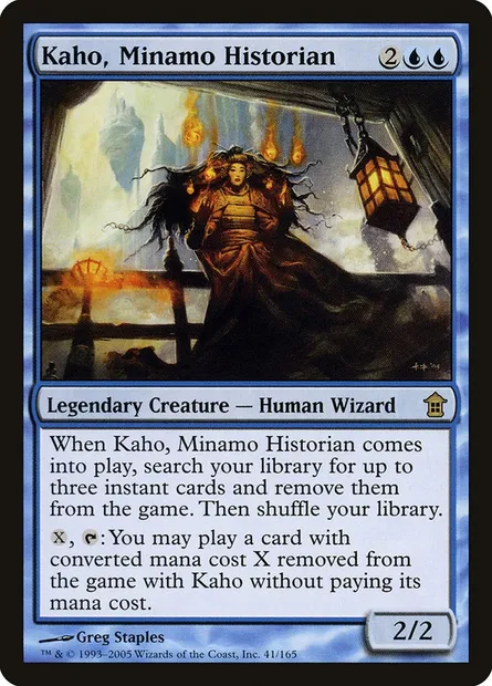 Kaho, Minamo Historian, Magic card SOK 41 — Saviors of Kamigawa set