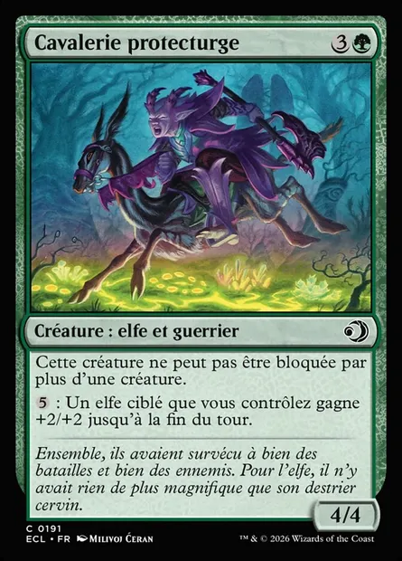 Cavalerie protecturge, carte Magic ECL 191 — extension Lorwyn Eclipsed