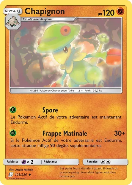 Chapignon, carte Pokémon UNM 108 — extension Harmonie des Esprits