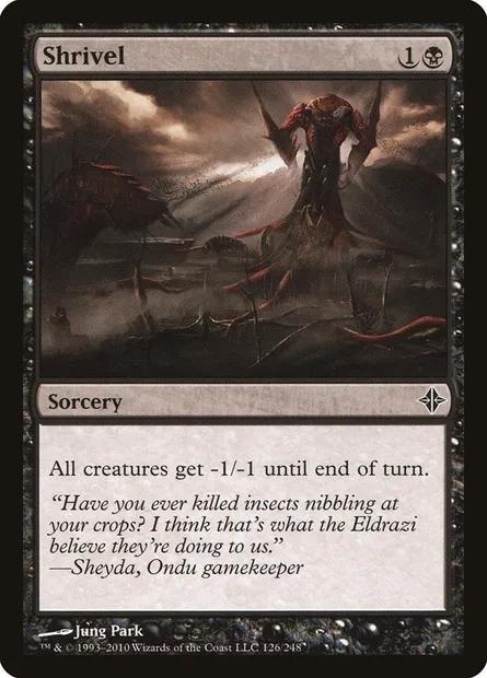 Shrivel, Magic card ROE 126 — Rise of the Eldrazi set