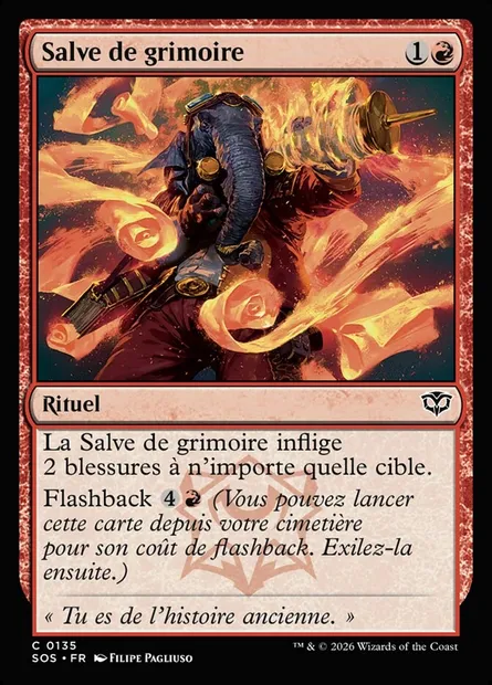 Salve de grimoire, carte Magic SOS 135 — extension Secrets of Strixhaven