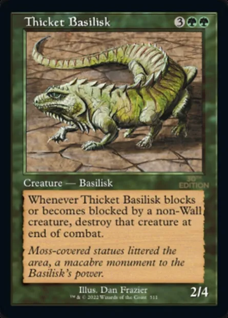 Thicket Basilisk, Magic card 30A 511 — 30th Anniversary Edition set