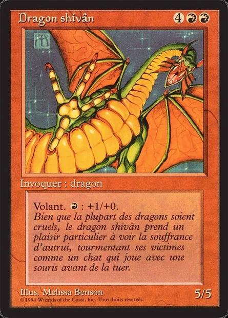 Shivan Dragon, Magic card FBB 177 — Foreign Black Border set
