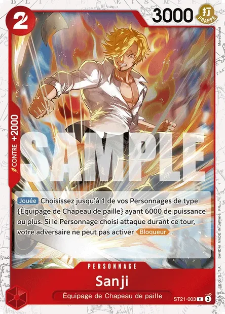 Sanji, carte One Piece ST21-003 — extension GEAR 5TH