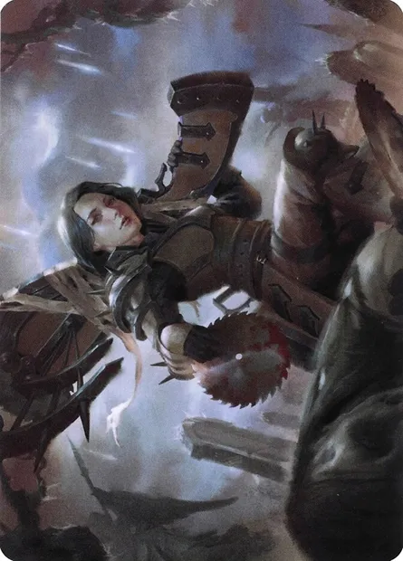 Sawblade Slinger // Sawblade Slinger, Magic card AVOW 54 — Crimson Vow Art Series set