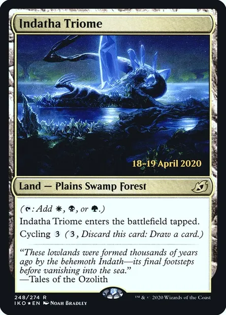 Indatha Triome, Magic card PIKO 248s — Ikoria: Lair of Behemoths Promos set