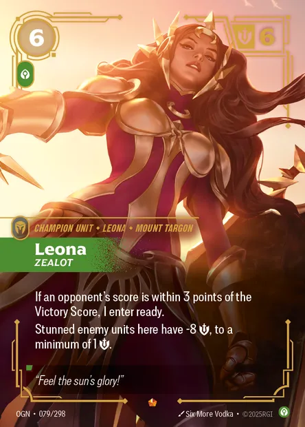 Leona, carte Riftbound OGN 079 — extension Origins