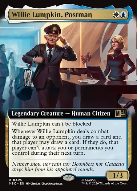 Willie Lumpkin, Postman, Magic card MSC 425 — Marvel Super Heroes Commander set