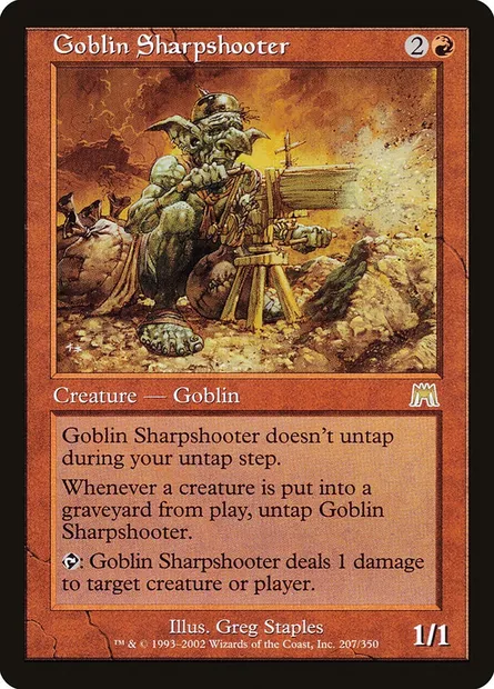 Goblin Sharpshooter, Magic card ONS 207 — Onslaught set
