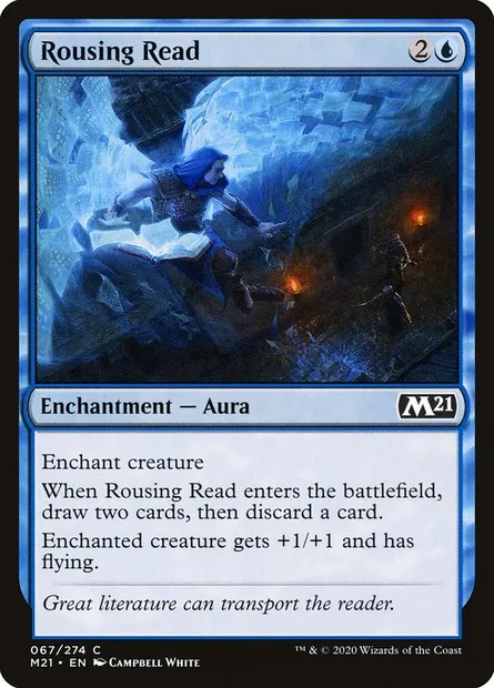 Rousing Read, Magic card M21 67 — Core Set 2021 set