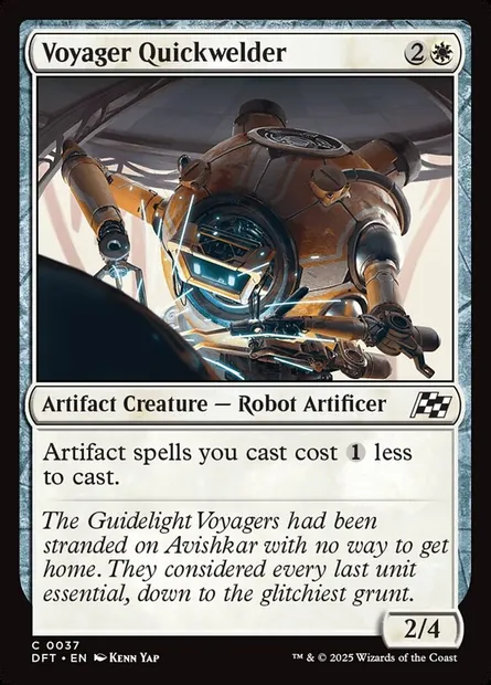 Voyager Quickwelder, Magic card DFT 37 — Aetherdrift set