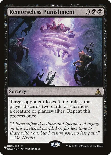 Remorseless Punishment, Magic card PLST OGW-89 — The List set