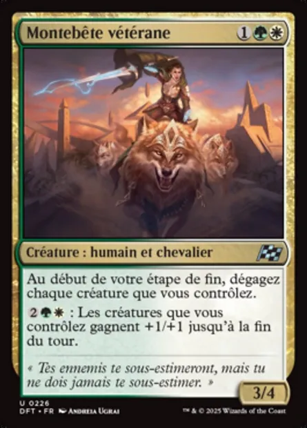Montebête vétérane, carte Magic DFT 226 — extension Aetherdrift
