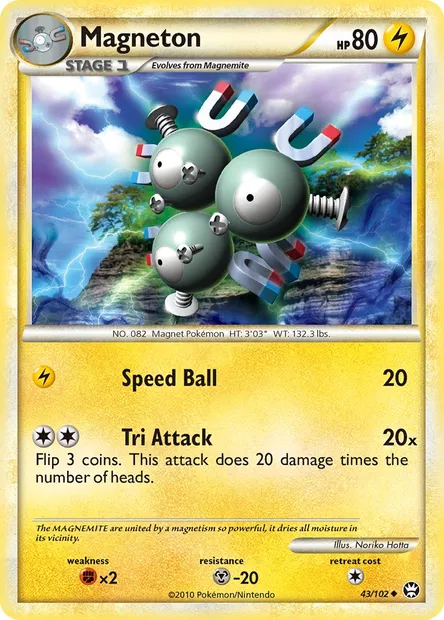 Magneton, Pokémon card TM 43 — Triumphant set