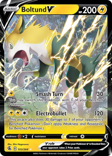 Boltund V, Pokémon card FST 103 — Fusion Strike set