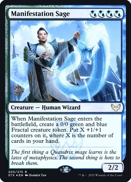 Manifestation Sage, Magic card PSTX 205s — Strixhaven: School of Mages Promos set