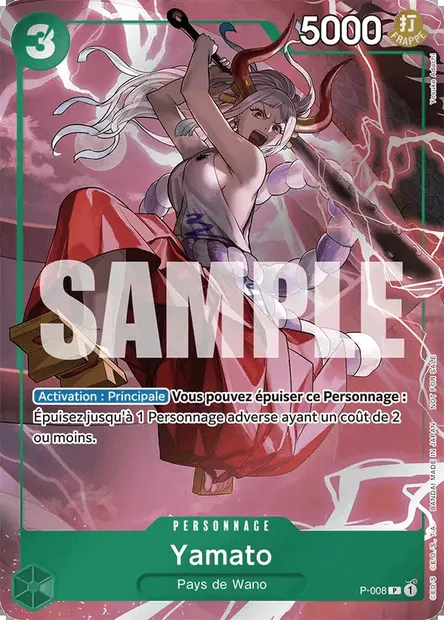 Yamato, carte One Piece P-008 — extension Carte promo