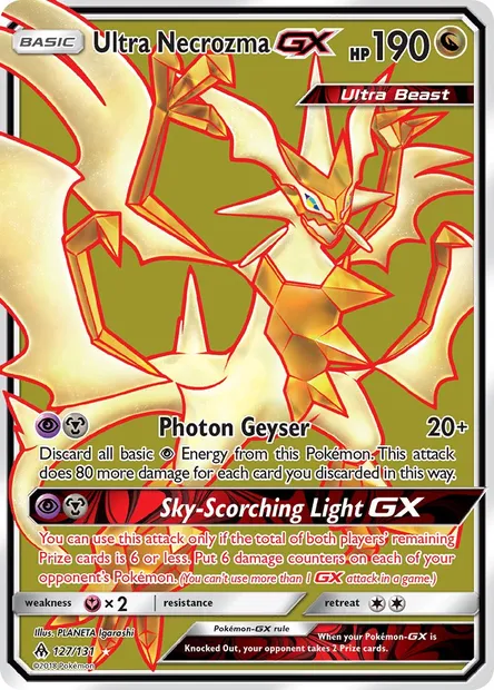 Ultra Necrozma GX, Pokémon card FLI 127 — Forbidden Light set