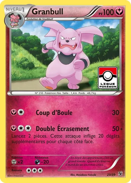 Granbull, carte Pokémon KSS 23 — extension Bienvenue à Kalos
