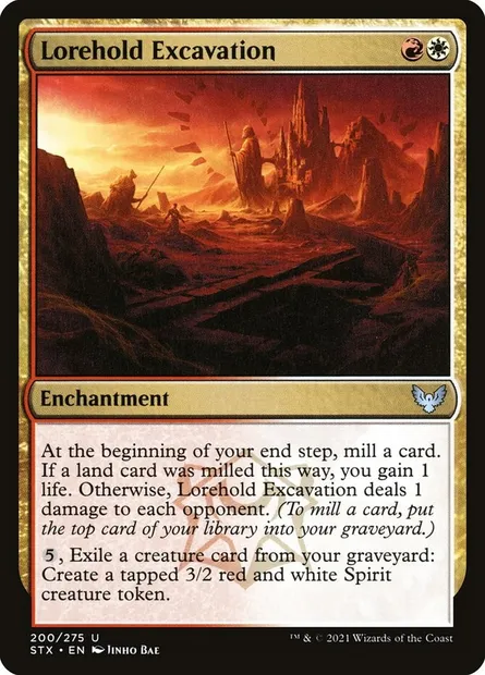 Lorehold Excavation, Magic card STX 200 — Strixhaven: School of Mages set
