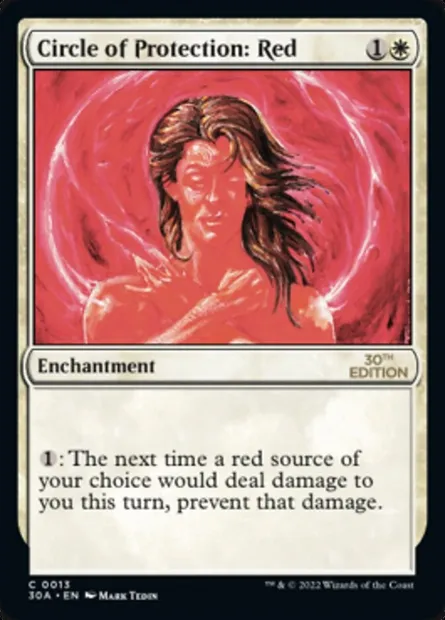 Cercle de protection : rouge, carte Magic 30A 13 — extension 30th Anniversary Edition