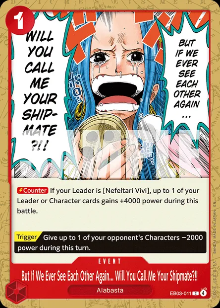 But If We Ever See Each Other Again... Will You Call Me Your Shipmate?!!, One Piece card EB03-011 — ONE PIECE HEROINES EDITION set