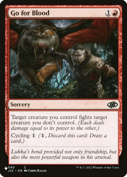 Go for Blood, Magic card PLST J22-540 — The List set