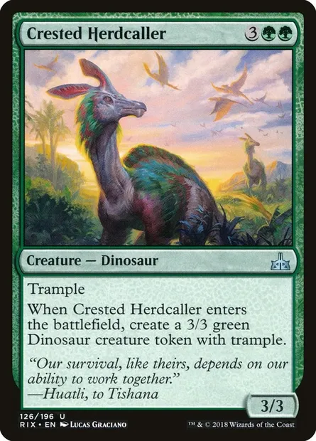 Crested Herdcaller, Magic card RIX 126 — Rivals of Ixalan set
