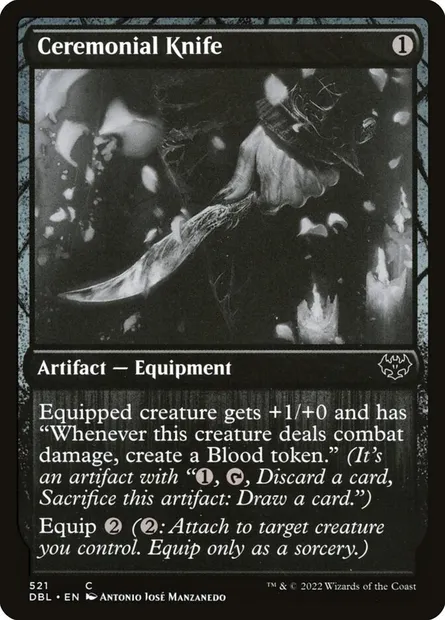 Couteau cérémoniel, carte Magic DBL 521 — extension Innistrad : Double Programme
