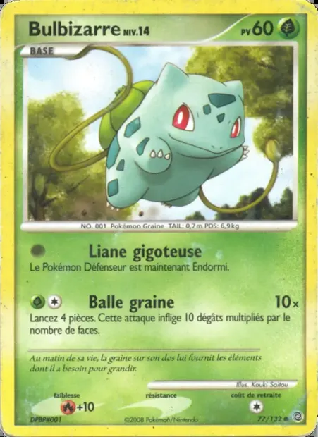 Bulbizarre, carte Pokémon SW 77 — extension Merveilles Secrètes