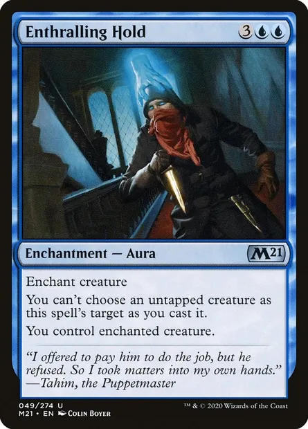 Enthralling Hold, Magic card M21 49 — Core Set 2021 set