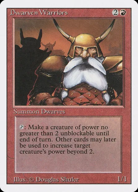 Guerriers nains, carte Magic 3ED 144 — extension Revised Edition